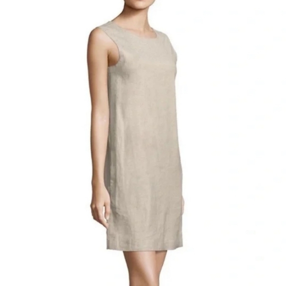 Theory Didianne Tierra linen blend sleeveless sheath dress - Picture 1 of 11